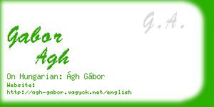 gabor agh business card